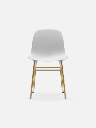 Glozin II Form Chair Brass Base